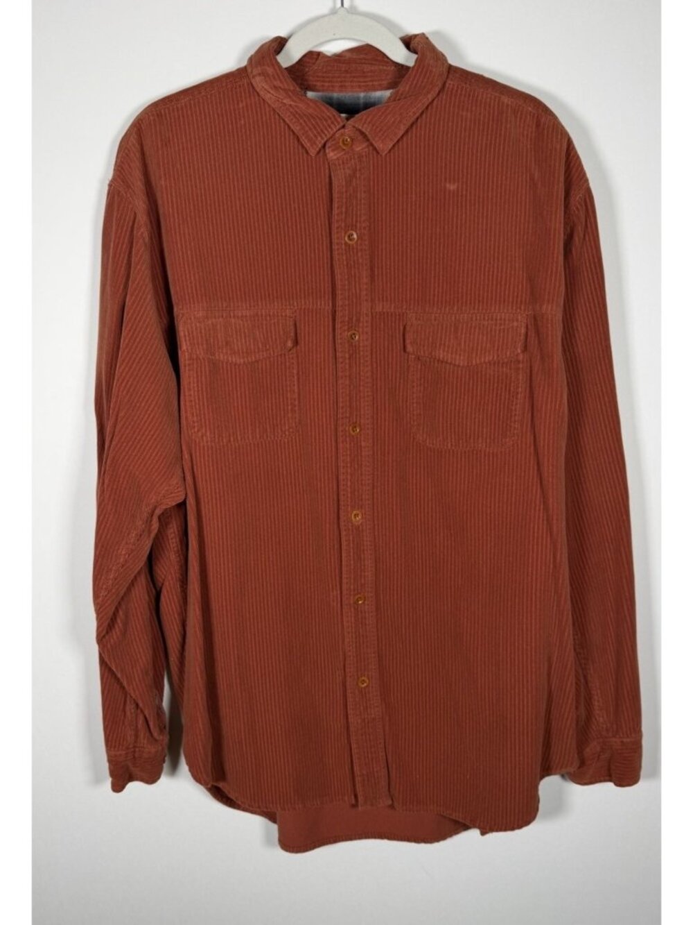 The Territory Ahead Sundance rust brown corduroy shirt XL gorpcore camping retro